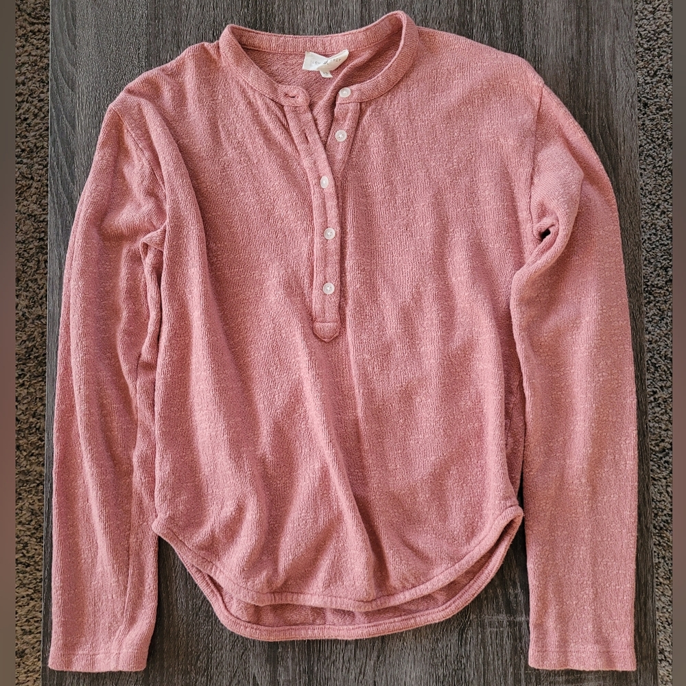 NEW LOFT Lou & Grey Textured Cotton Henley